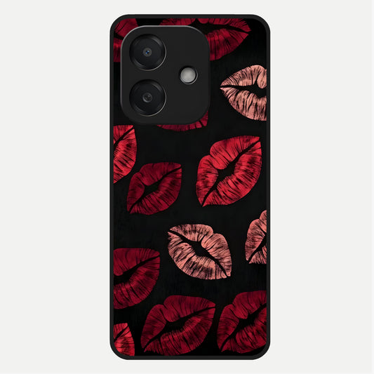  Midnight Kiss Love Glass Case For Oppo A3x 5G back cover – full design glossy printed glass finish