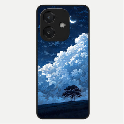  Midnight Sky Serenity Glass Case For Oppo A3x 5G back cover – full design glossy printed glass finish