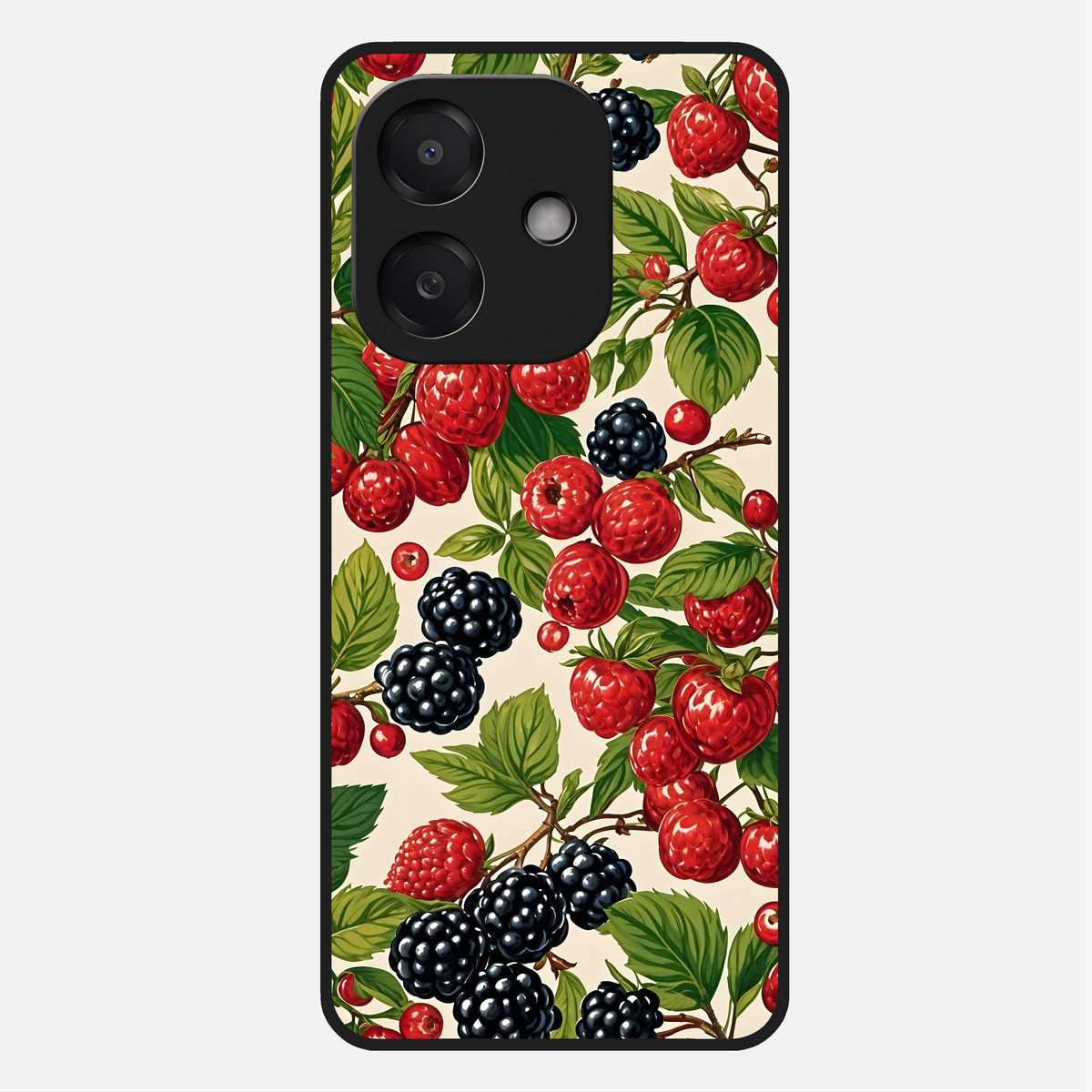  Mixed Berry Collage Glass Case For Oppo A3x 5G back cover – full design glossy printed glass finish