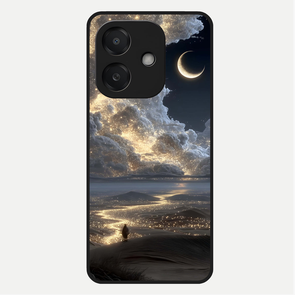  Moonlight Spark Path Glass Case For Oppo A3x 5G back cover – full design glossy printed glass finish