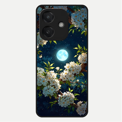  Moonlit Blossom Dream Glass Case For Oppo A3x 5G back cover – full design glossy printed glass finish