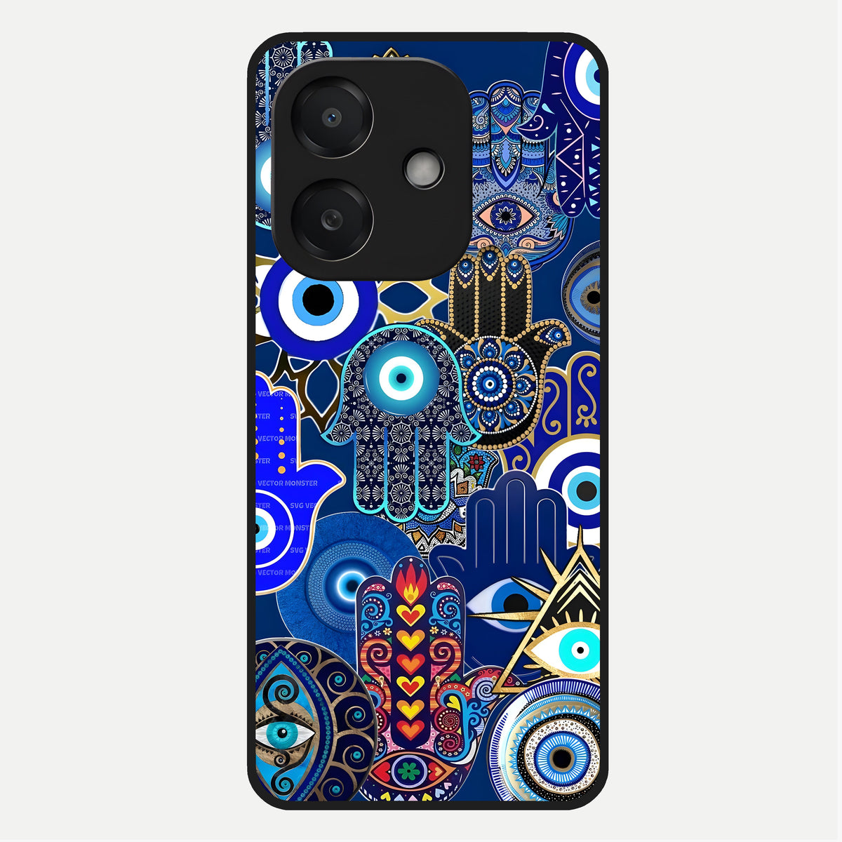  Mystic Palm Guard Glass Case For Oppo A3x 5G back cover – full design glossy printed glass finish
