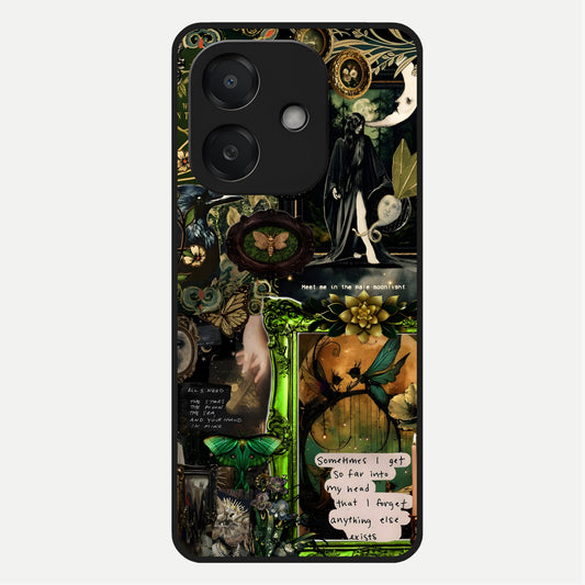  Mystic Woods Secret Glass Case For Oppo A3x 5G back cover – full design glossy printed glass finish