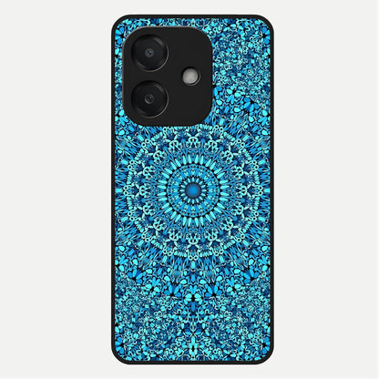  Ocean Bloom Mandala Glass Case For Oppo A3x 5G back cover – full design glossy printed glass finish