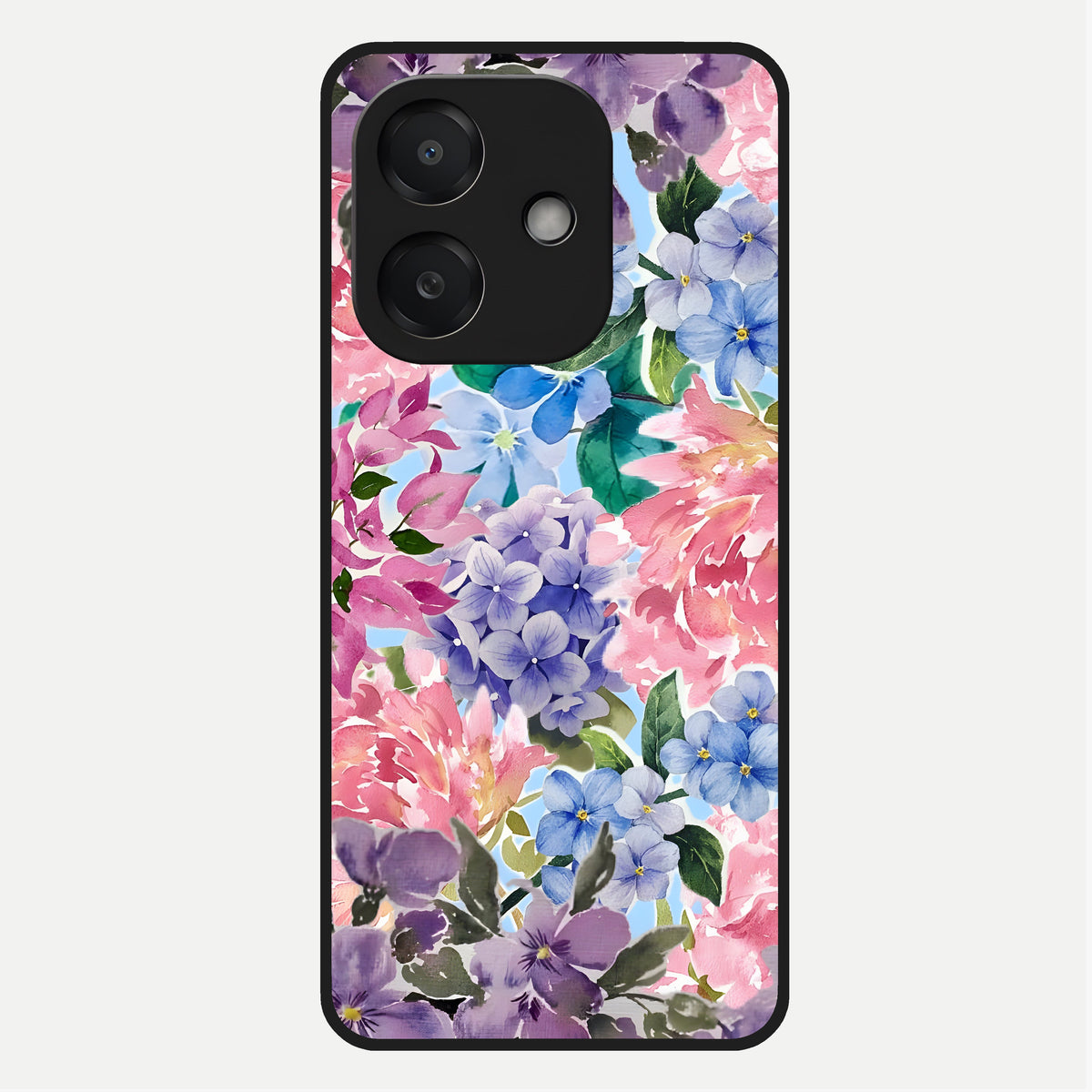  Pastel Floral Mix Glass Case For Oppo A3x 5G back cover – full design glossy printed glass finish