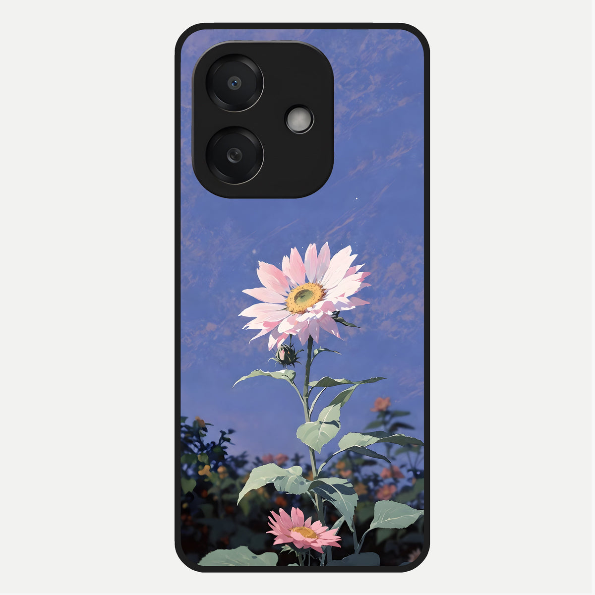  Pink Shells Outline Glass Case For Oppo A3x 5G back cover – full design glossy printed glass finish