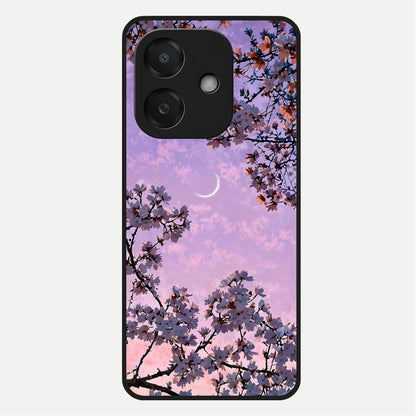  Purple Serenity Moon Glass Case For Oppo A3x 5G back cover – full design glossy printed glass finish