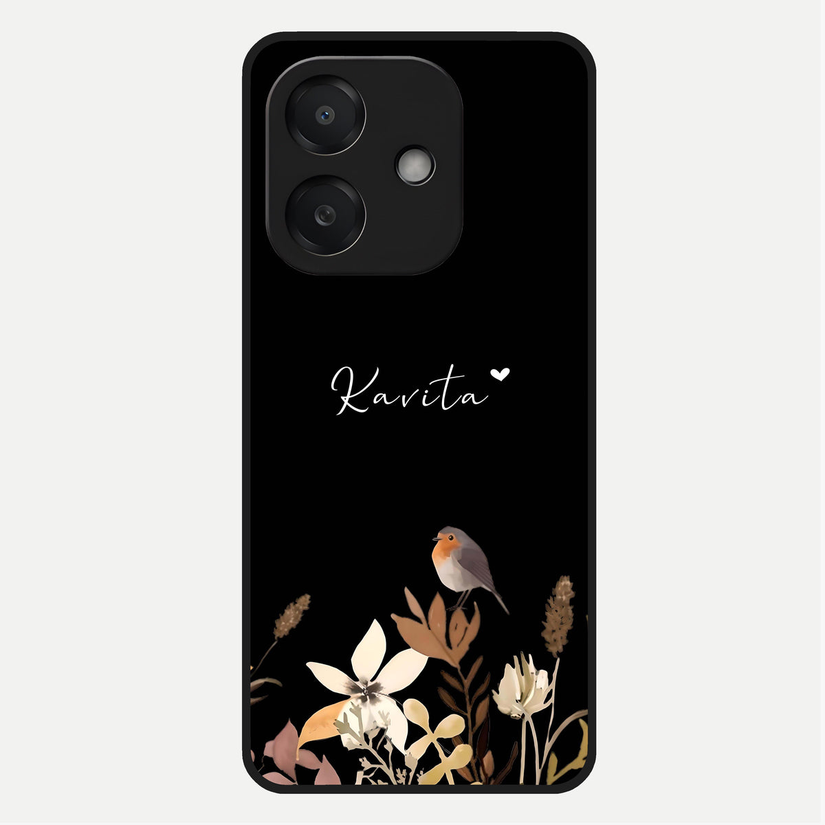  Quiet Garden Tune Custom Name Glass Case For Oppo A3x 5G back cover – full design glossy printed glass finish