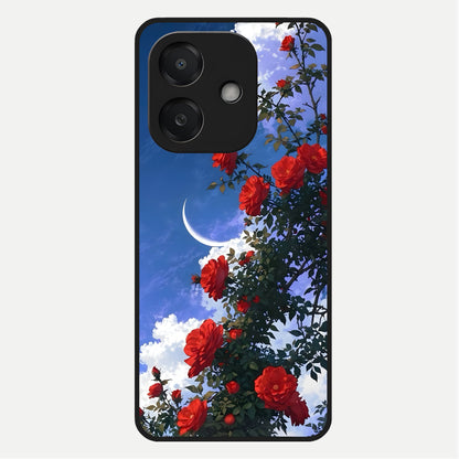  Rose Drift Flowers Glass Case For Oppo A3x 5G back cover – full design glossy printed glass finish