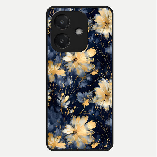  Royal Petal Dream Glass Case For Oppo A3x 5G back cover – full design glossy printed glass finish