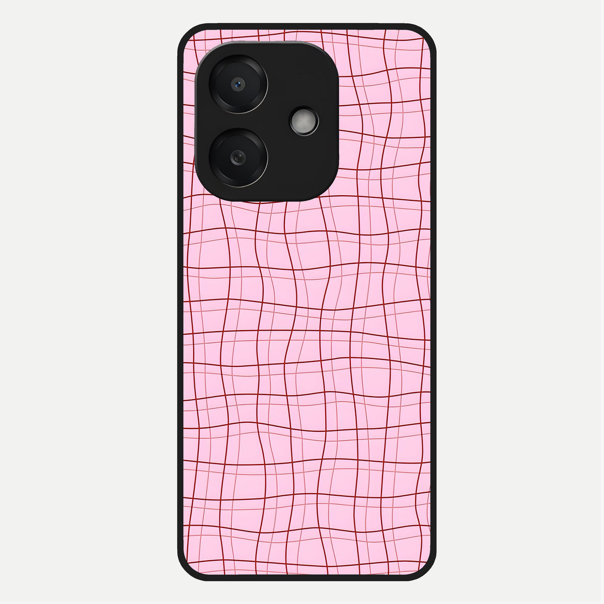  Soft Grid Bliss Glass Case For Oppo A3x 5G back cover – full design glossy printed glass finish
