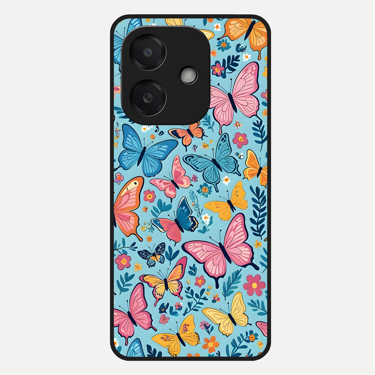 Spring Wing Garden Glass Case For Oppo A3x 5G back cover – full design glossy printed glass finish