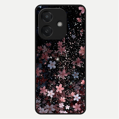  Starlit Flower Dreams Glass Case For Oppo A3x 5G back cover – full design glossy printed glass finish