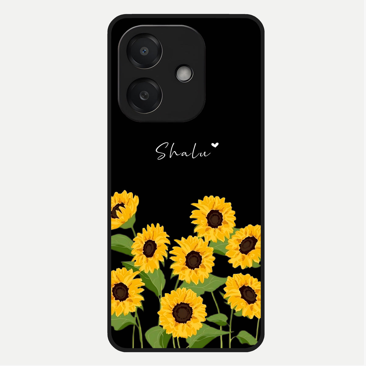  Sunflower Sky Bloom Glass Case For Oppo A3x 5G back cover – full design glossy printed glass finish