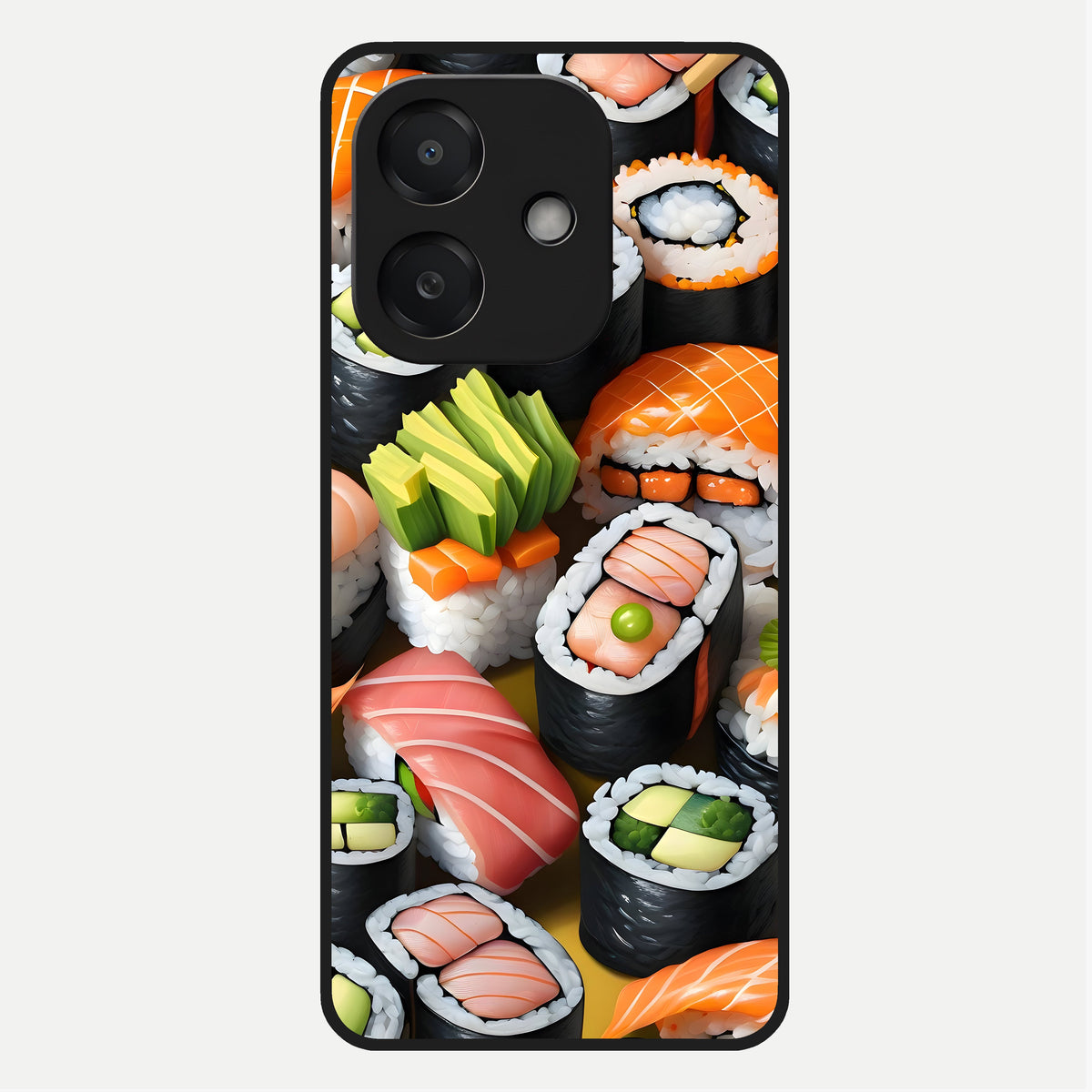  Sushi Food Pattern Glass Case For Oppo A3x 5G back cover – full design glossy printed glass finish