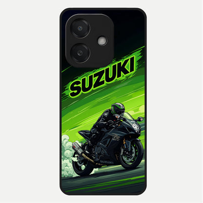  Suzuki Speed Beast Glass Case For Oppo A3x 5G back cover – full design glossy printed glass finish