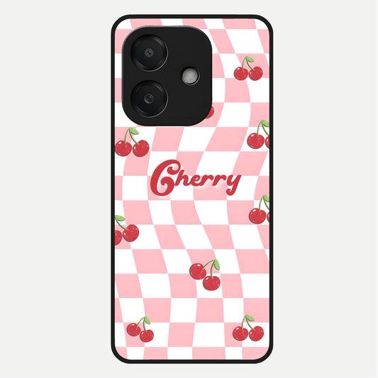  Sweet Cherry Vibes Glass Case For Oppo A3x 5G back cover – full design glossy printed glass finish