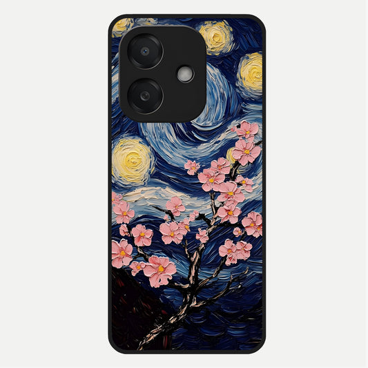 Van Gogh Scenery Glass Case For Oppo A3x 5G back cover – full design glossy printed glass finish