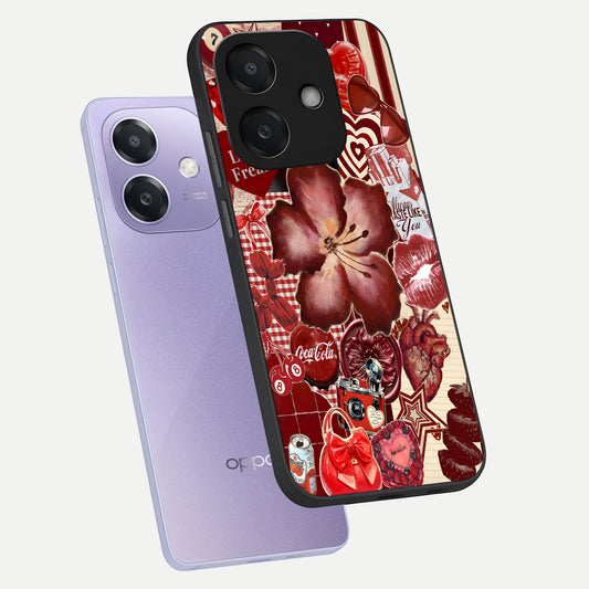  Aesthetic Little Freak phone case For Oppo A3x 5G showing premium glass back cover with detailed artwork