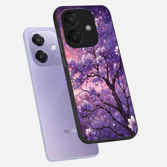  Blossom Tree phone case For Oppo A3x 5G showing premium glass back cover with detailed artwork