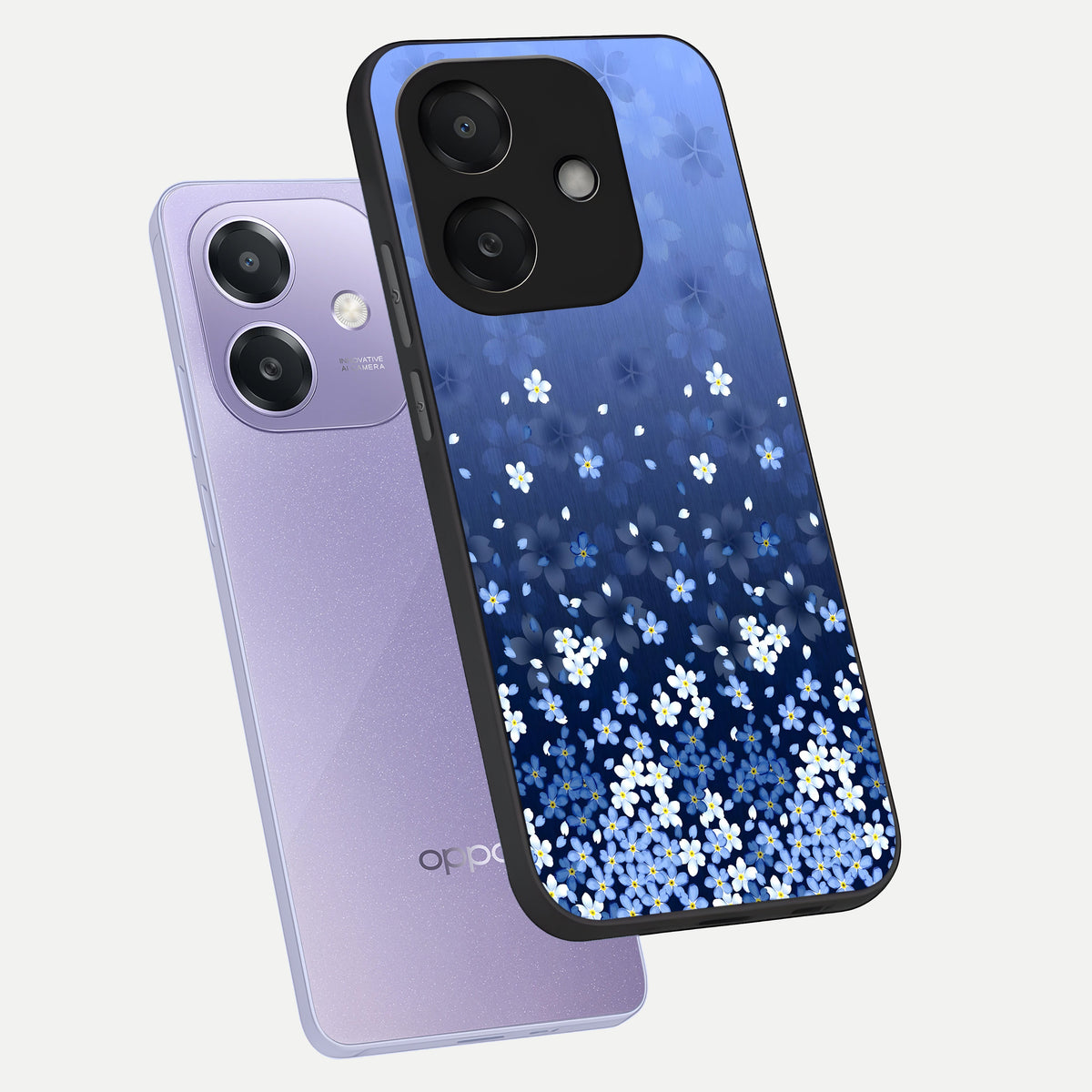  Blue Starry phone case For Oppo A3x 5G showing premium glass back cover with detailed artwork
