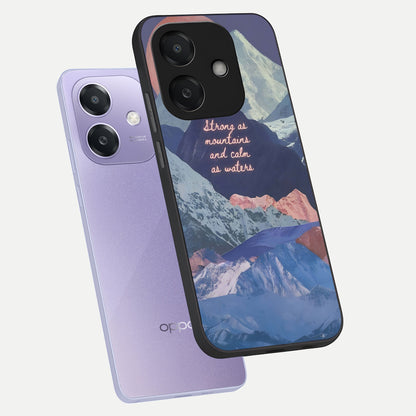  Celestial Mountain Calm phone case For Oppo A3x 5G showing premium glass back cover with detailed artwork