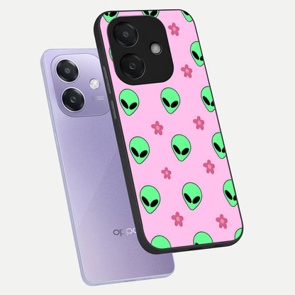  Cosmic Cute Crush phone case For Oppo A3x 5G showing premium glass back cover with detailed artwork