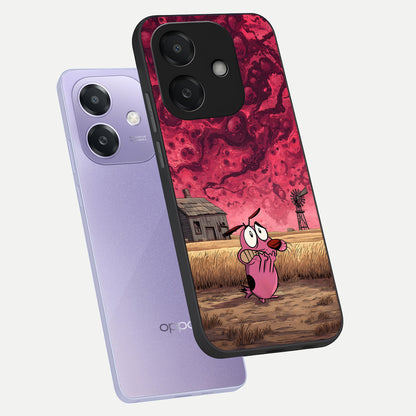  Courage Under Sky phone case For Oppo A3x 5G showing premium glass back cover with detailed artwork