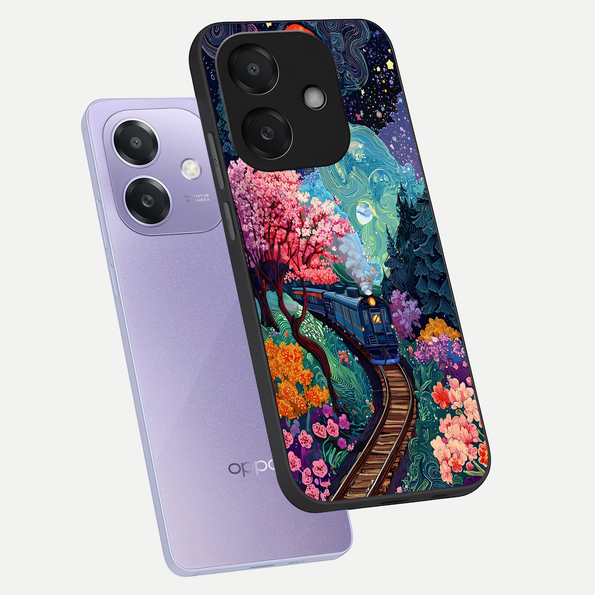  Digital Art phone case For Oppo A3x 5G showing premium glass back cover with detailed artwork