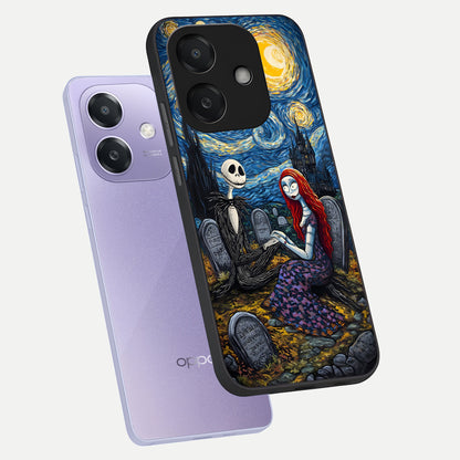  Eternal Night Love phone case For Oppo A3x 5G showing premium glass back cover with detailed artwork