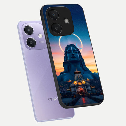  Eternal Shiva Aura phone case For Oppo A3x 5G showing premium glass back cover with detailed artwork