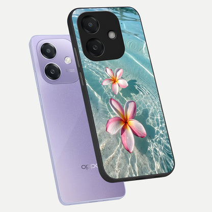 Floating Bloom Bliss phone case For Oppo A3x 5G showing premium glass back cover with detailed artwork