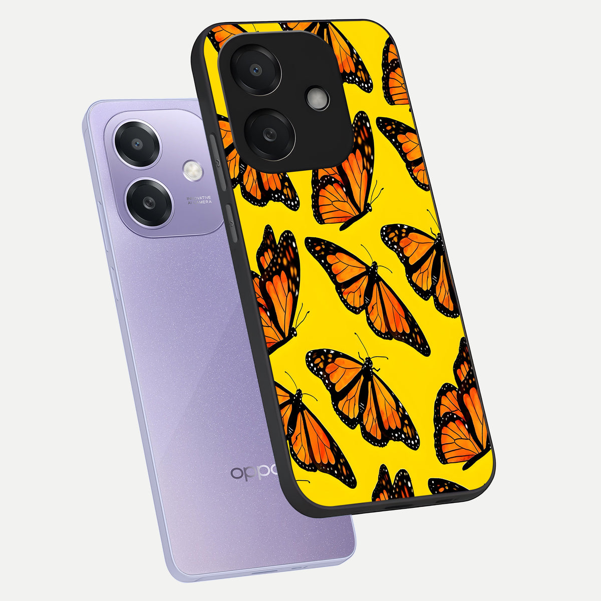  Golden Wing Flight phone case For Oppo A3x 5G showing premium glass back cover with detailed artwork