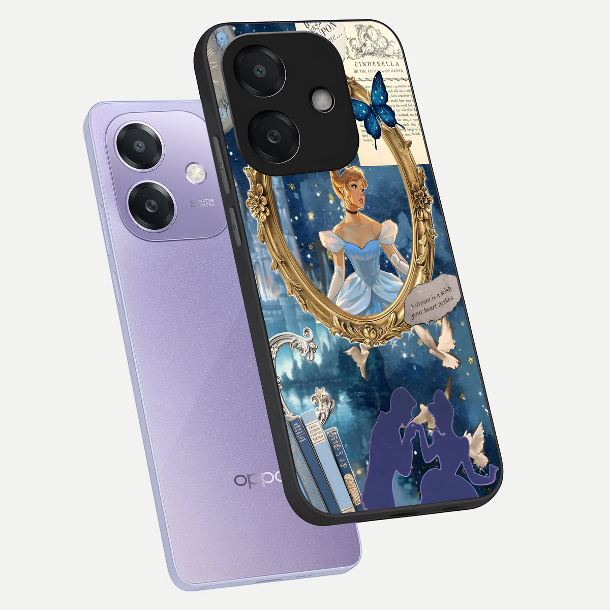  Midnight Queen phone case For Oppo A3x 5G showing premium glass back cover with detailed artwork