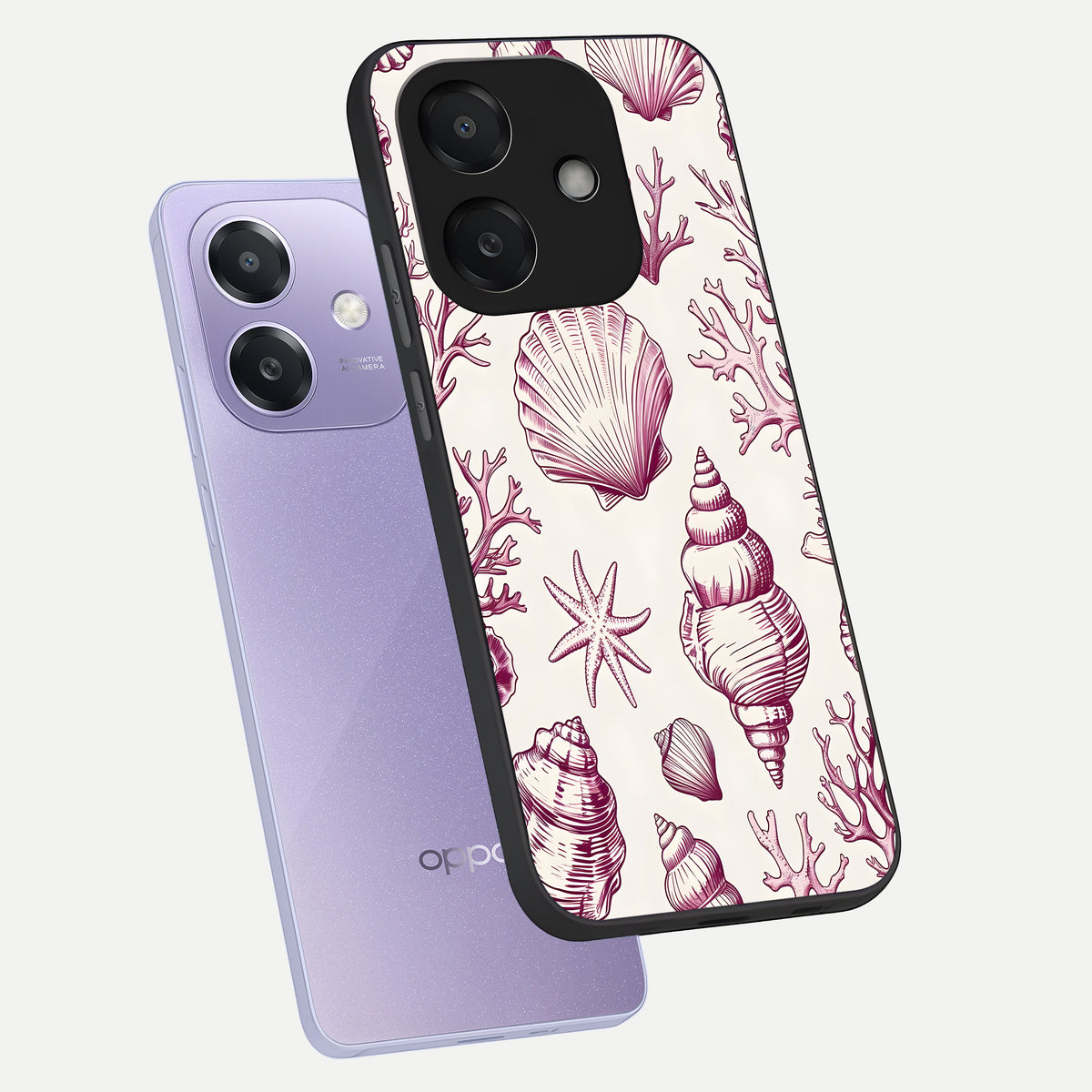  Pink Power Sparks phone case For Oppo A3x 5G showing premium glass back cover with detailed artwork
