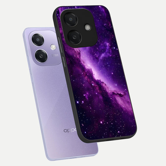  Purple Shade Sky phone case For Oppo A3x 5G showing premium glass back cover with detailed artwork
