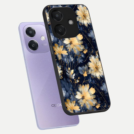  Royal Petal Dream phone case For Oppo A3x 5G showing premium glass back cover with detailed artwork