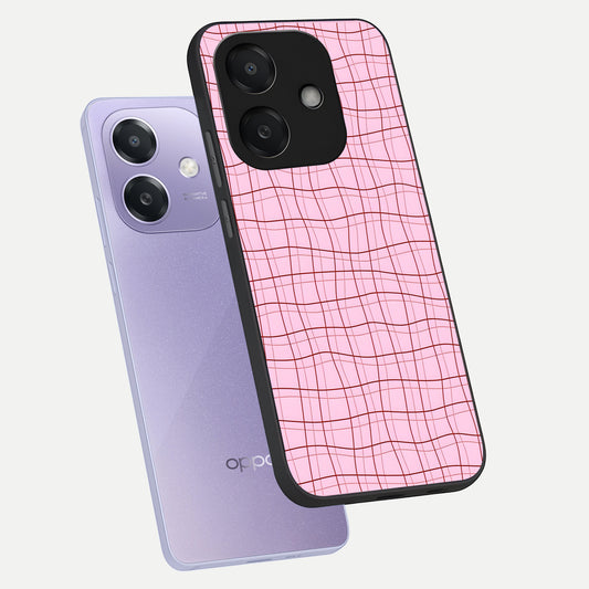  Soft Grid Bliss phone case For Oppo A3x 5G showing premium glass back cover with detailed artwork