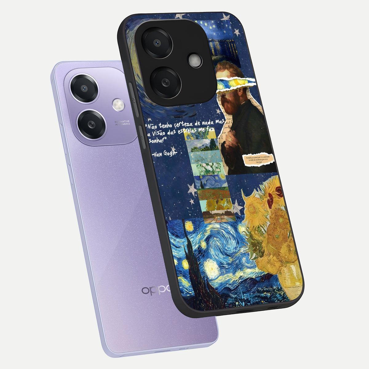  Starry Dream Vision phone case For Oppo A3x 5G showing premium glass back cover with detailed artwork