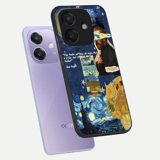  Starry Dream Vision phone case For Oppo A3x 5G showing premium glass back cover with detailed artwork