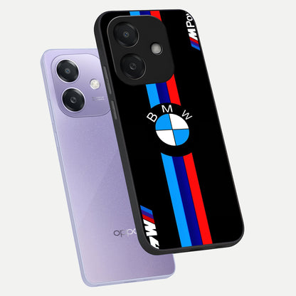  Turbo BMW Beast phone case For Oppo A3x 5G showing premium glass back cover with detailed artwork