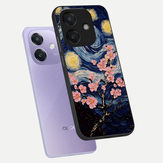 Van Gogh Scenery phone case For Oppo A3x 5G showing premium glass back cover with detailed artwork