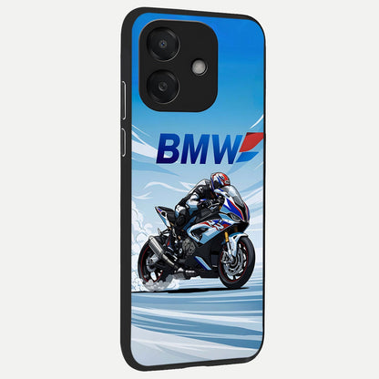  BMW Power Drift back cover For Oppo A3x 5G slim fit glass case with vibrant aesthetic design