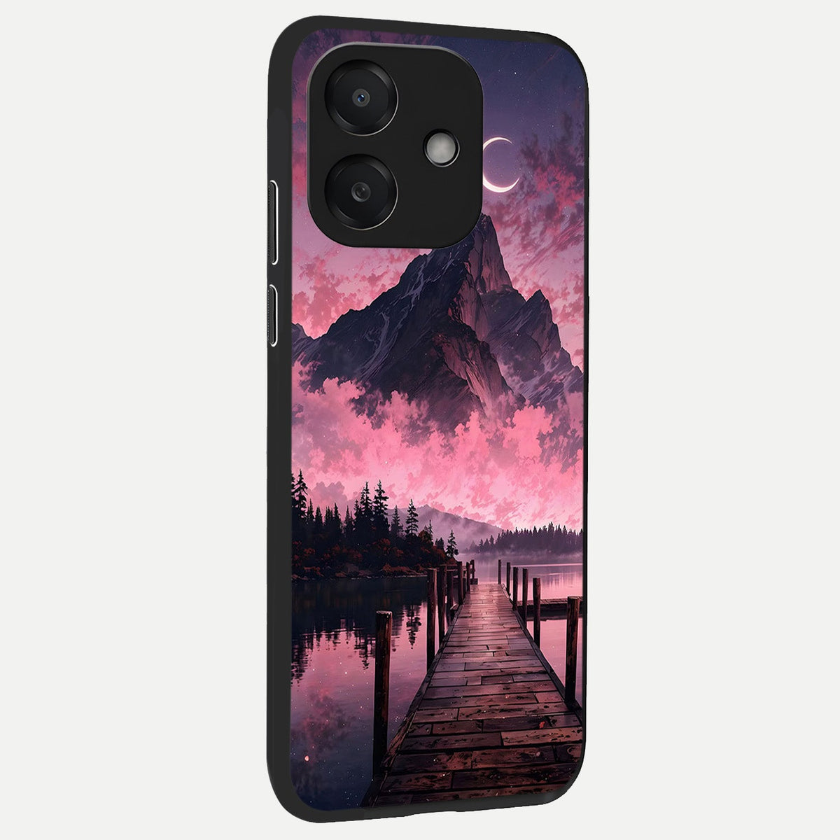  Beautiful Mountain View back cover For Oppo A3x 5G slim fit glass case with vibrant aesthetic design