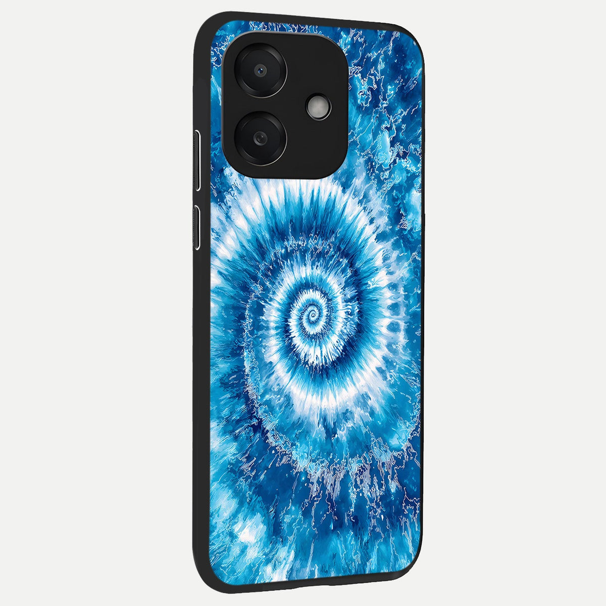  Blue Galaxy Wave back cover For Oppo A3x 5G slim fit glass case with vibrant aesthetic design