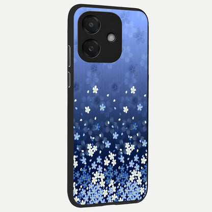  Blue Starry back cover For Oppo A3x 5G slim fit glass case with vibrant aesthetic design