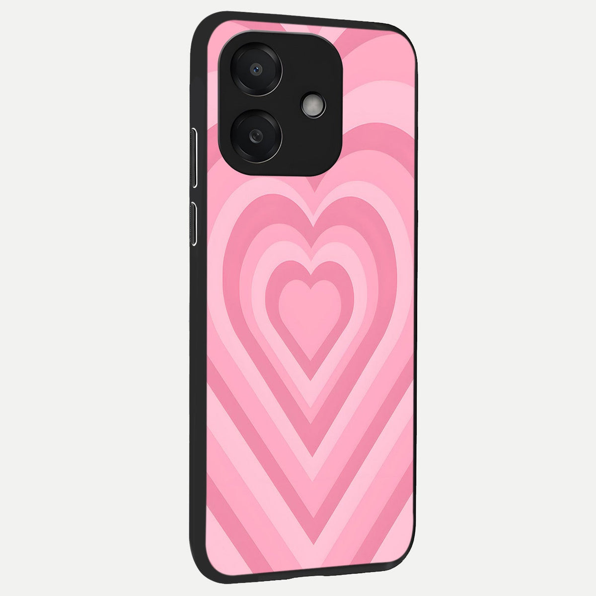  Blush Heart Waves back cover For Oppo A3x 5G slim fit glass case with vibrant aesthetic design