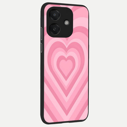  Blush Heart Waves back cover For Oppo A3x 5G slim fit glass case with vibrant aesthetic design