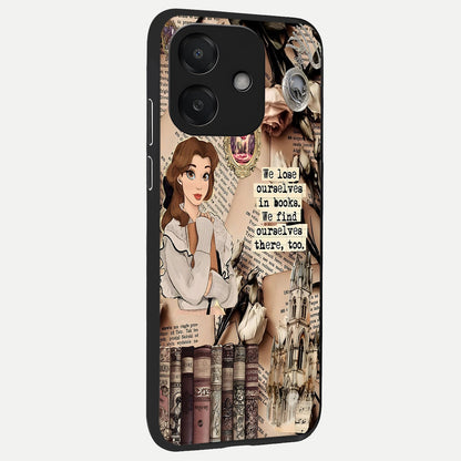  Bookish Dream World back cover For Oppo A3x 5G slim fit glass case with vibrant aesthetic design