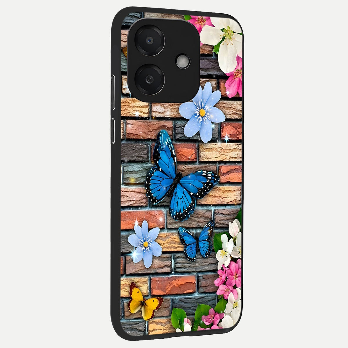  Brick Bloom Flight back cover For Oppo A3x 5G slim fit glass case with vibrant aesthetic design